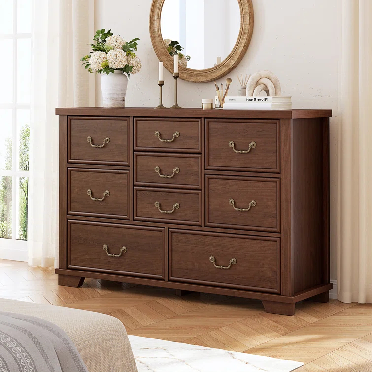 Charlton Home® Dresser For Bedroom With 9 Drawers