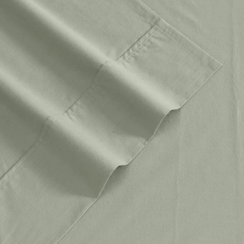 Eddie Bauer Eddie Bauer Solid Brushed Percale Cotton Sheet Set