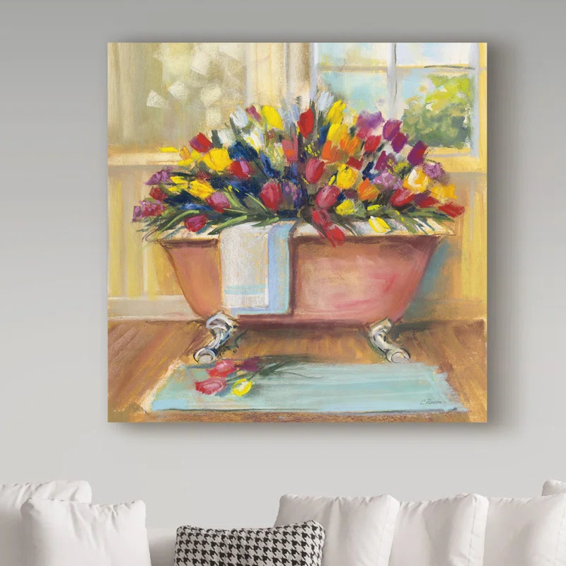 Carol Rowan " Bathtub Bouquet II " by Carol Rowan
