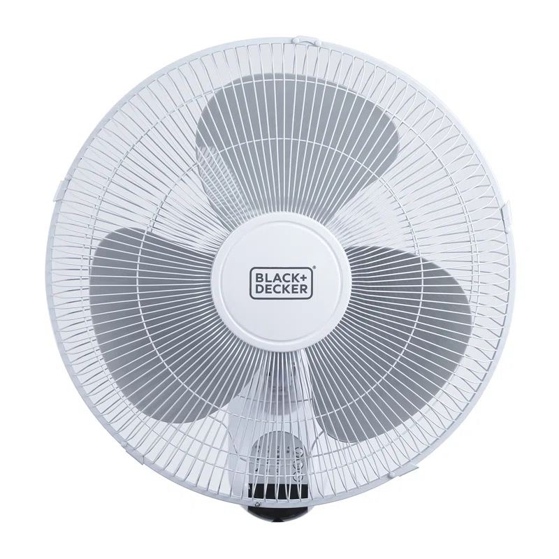 BLACK+DECKER BFP Series BLACK+DECKER 16" Wall Fan with Remote Control, Oscillating Fan with 3 Speed Settings