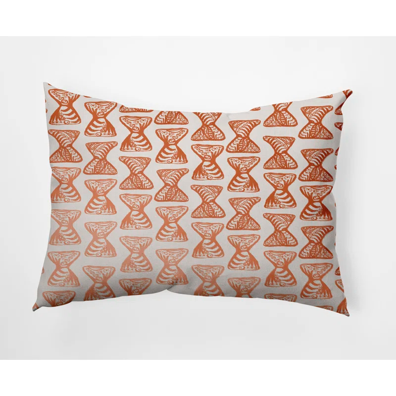 e by design Geometric Indoor/Outdoor Reversible Throw Pillow