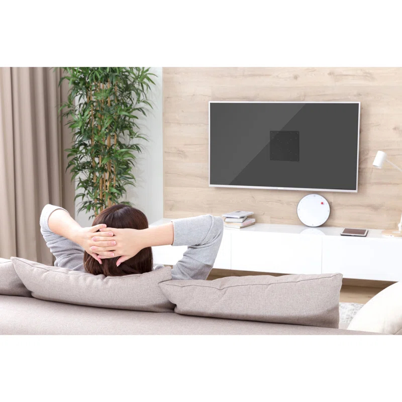 Black Fixed Wall Mount for Holds up to 66 lbs