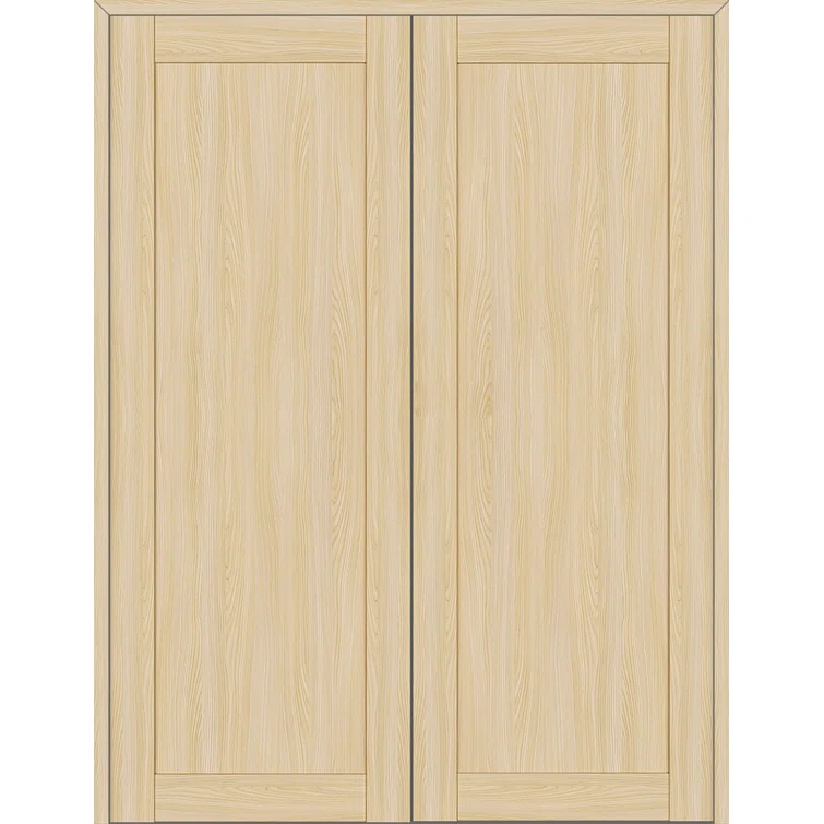 Belldinni 1 Panel Shaker Manufactured Wood Paneled Double Swing Interior Door