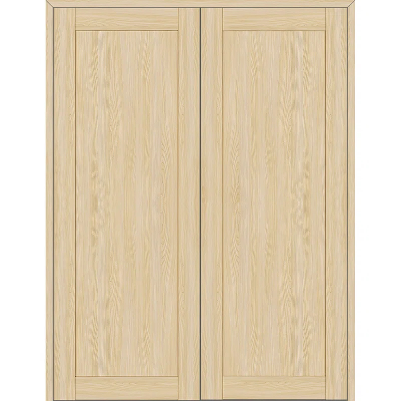 Belldinni 1 Panel Shaker Manufactured Wood Paneled Double Swing Interior Door