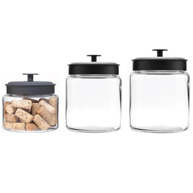 Anchor Hocking Montana Glass Jar - Set of 3