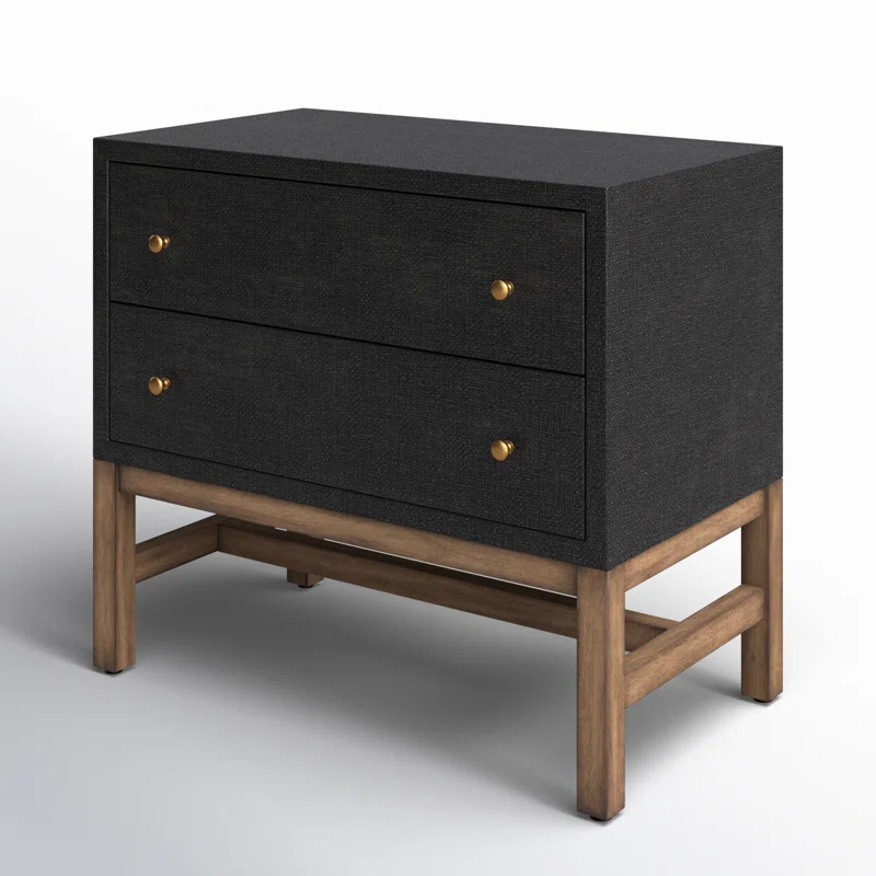 Birch Lane™ Hakana 2 - Drawer Raffia Nightstand