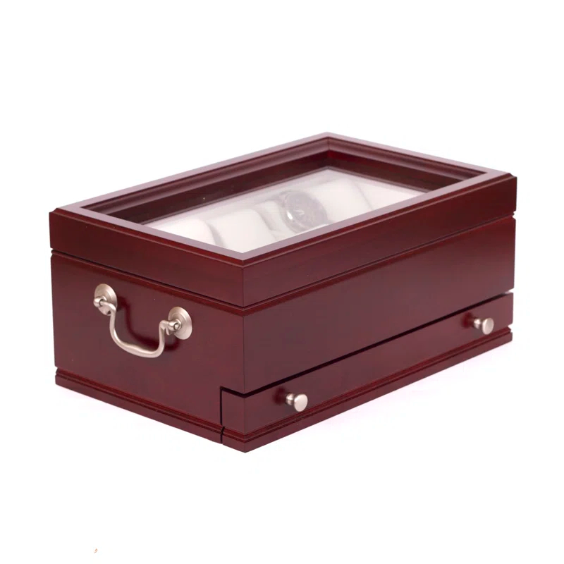 American Chest Wood Watch Box + Drawers