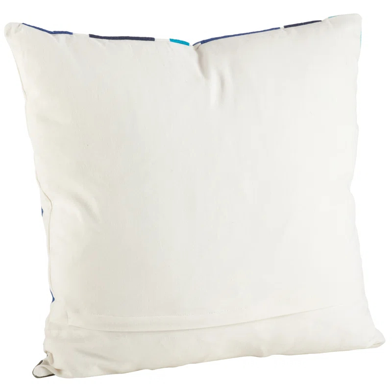 Saro Pennello Collection Embroidered Down Reversible Throw Pillow
