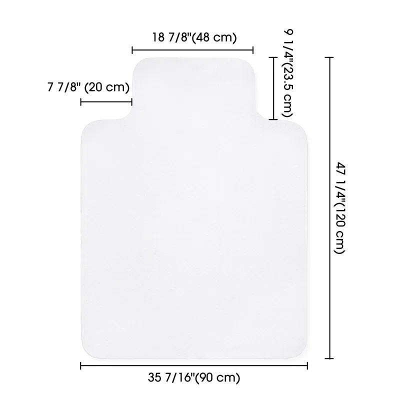 Hard Floor Beveled Standard Lip Chair Mat (Set of 2)