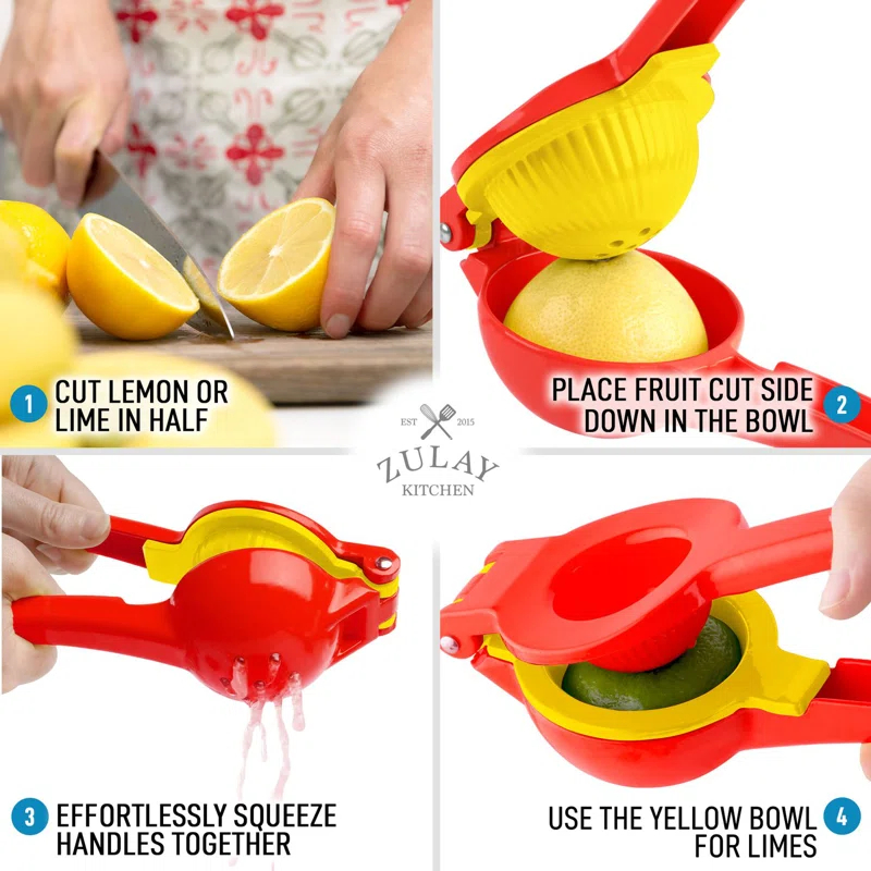 Zulay Kitchen Zulay Kitchen 2-in-1 Manual Lemon Squeezer Manual Juicer Citrus Press