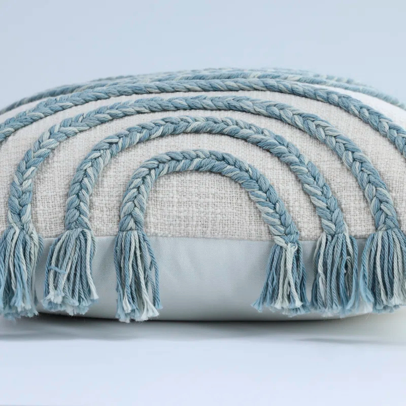 Pillow Perfect Tassels Cotton Throw Pillow
