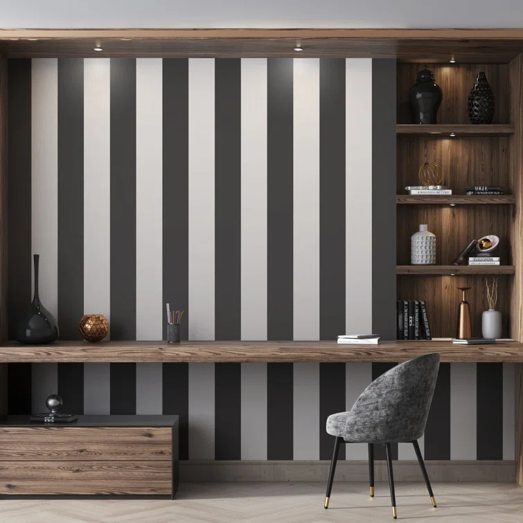 Style Sisters Classic Wide Stripe Design Wallpaper Roll