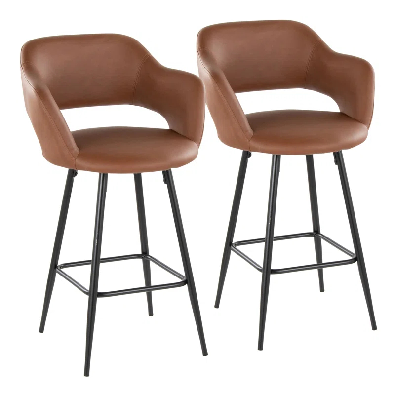 Everly Quinn Margarite Fixed-Height Counter Stool - Set Of 2