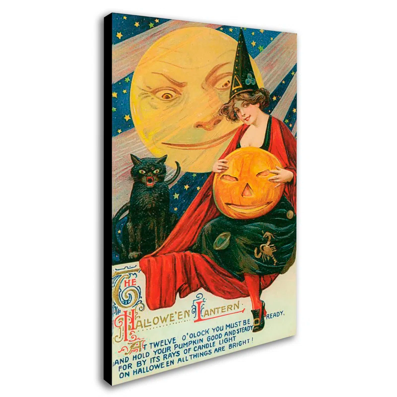 " Hallow Witch Pumpkin Cat " by Vintage Apple