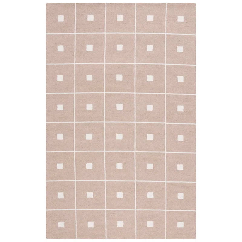Martha Stewart 300 Hand Tufted 85% Wool And 15% Cotton With Latex Geometric Rug