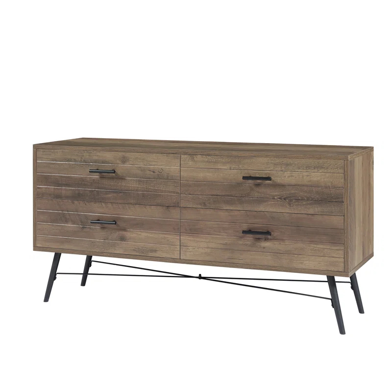 Charlton Home® 4-Drawer Chest, 4 Drawer Dresser TV Stand , Dressers Bedroom Furniture Large Storage Tower Unit