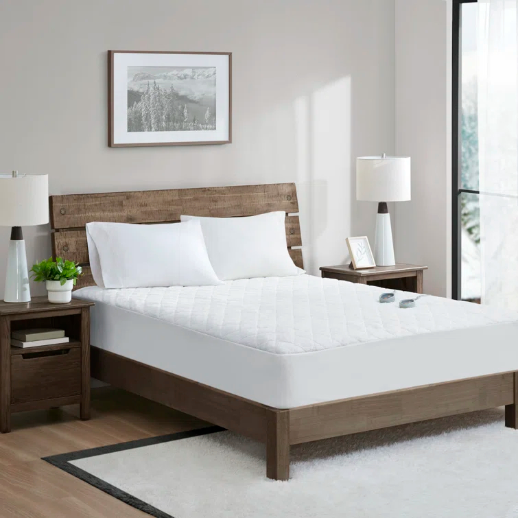 Woolrich Woolrich Electric Heated Sherpa White Mattress Pad Twin XL