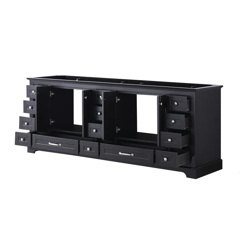 Lexora Dukes 84" Double Bathroom Vanity Base Only