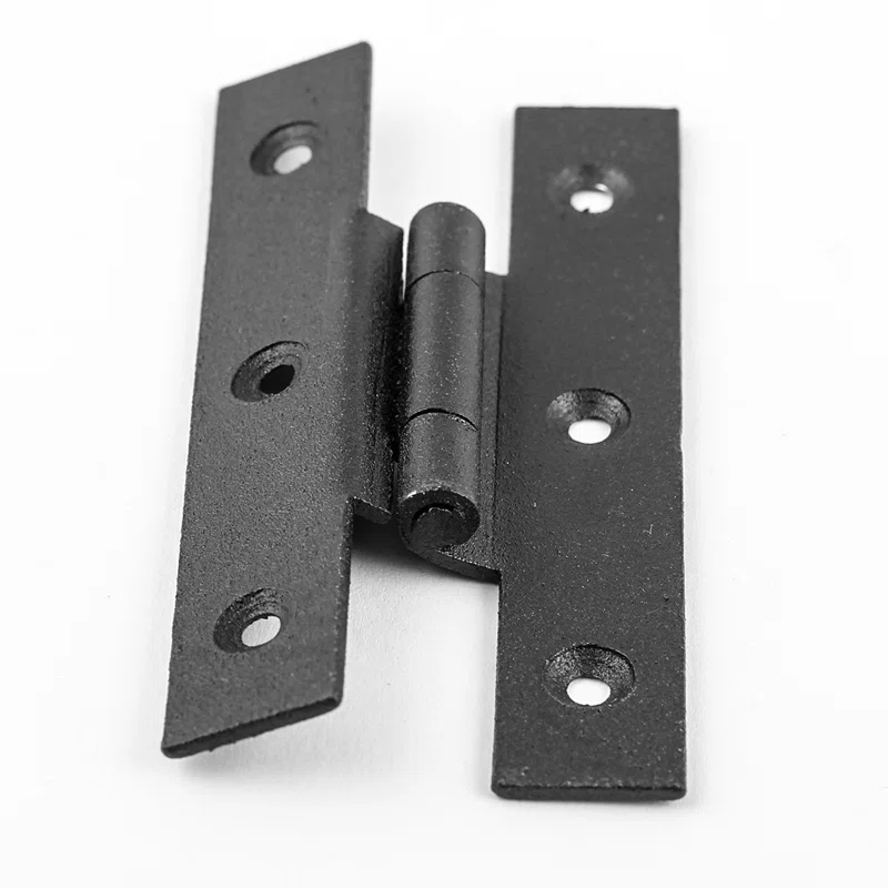 Black Wrought Iron Cabinet H Hinge 3.5" H 1/4" Offset Door Hinge