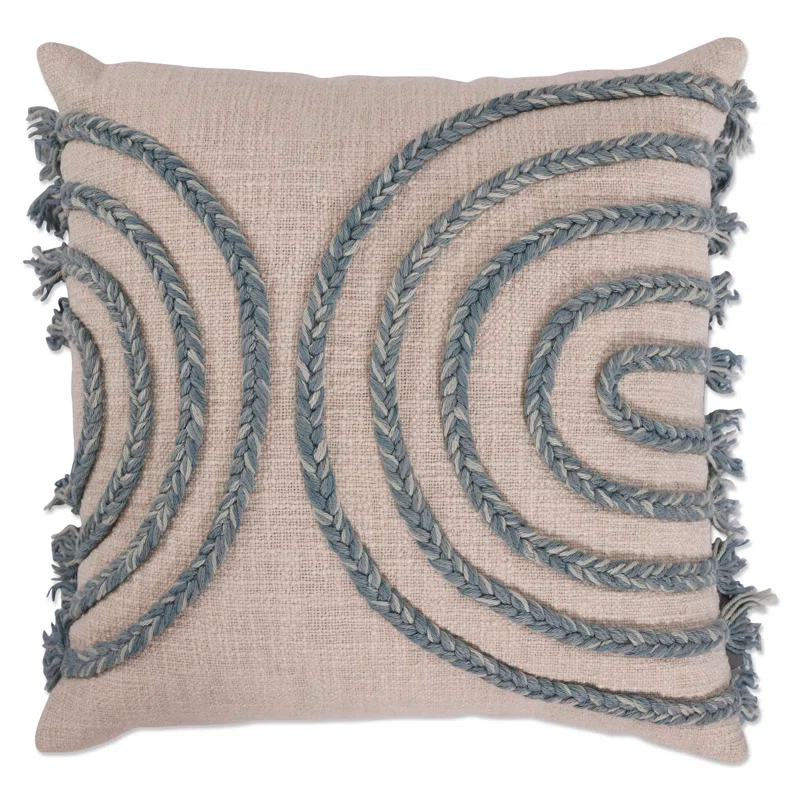 Pillow Perfect Tassels Cotton Throw Pillow