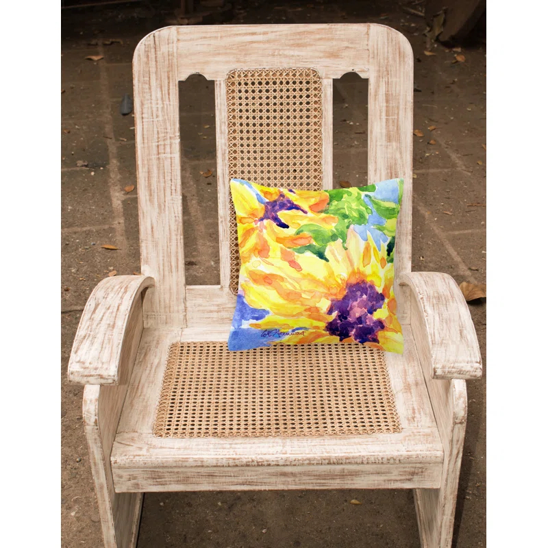 Caroline's Treasures Sunflowers Floral Indoor/Outdoor Throw Pillow