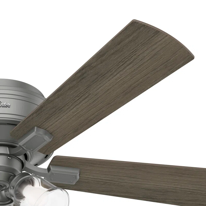 Hunter Fan 52" Crestfield 5 - Blade Flush Mount Ceiling Fan with Lights and Pull Chains