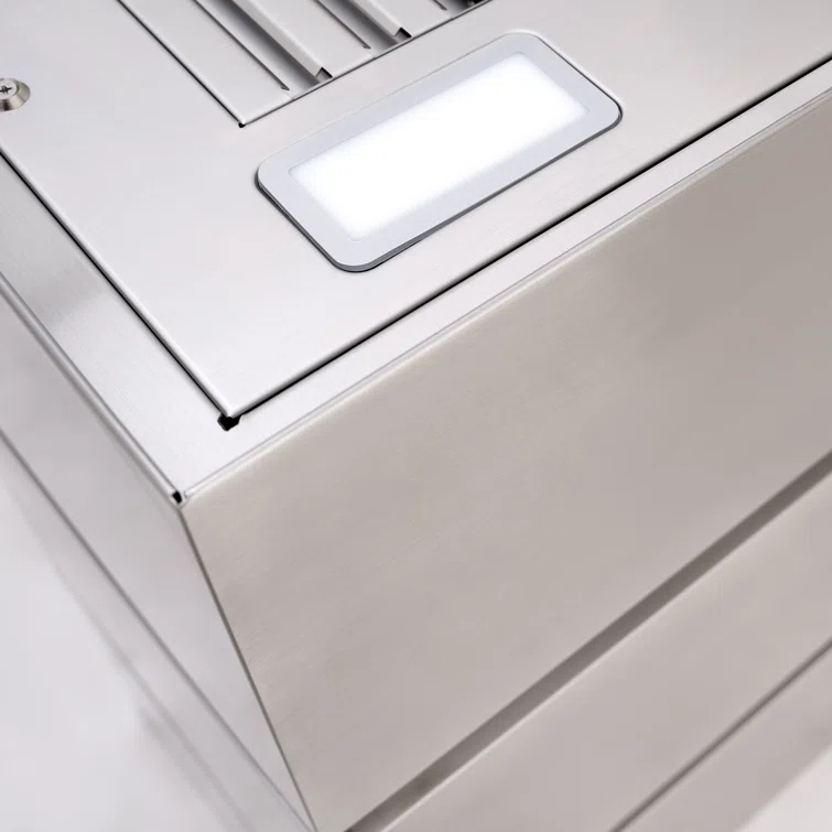 Akicon 600 CFM Wall Mount Range Hood Stainless Steel 3 Stacks Modern Box AK-HS30L-BS