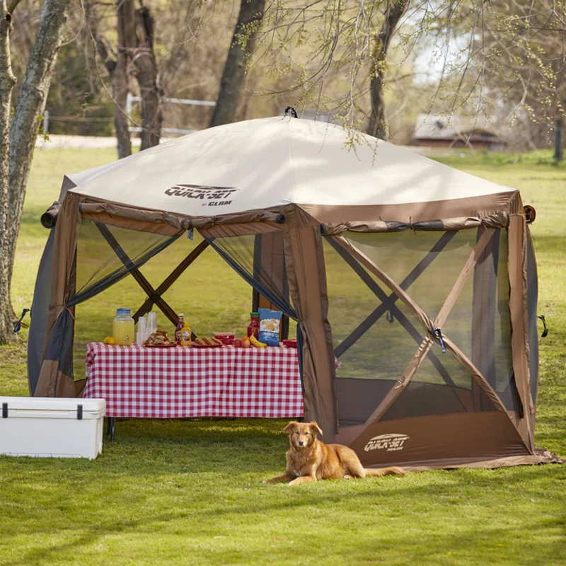 CLAM Quick-Set Portable Outdoor Camping Canopy Shelter