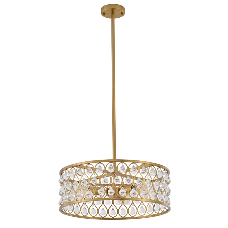 Kridia 3 Light Black Metal Frame Chandelier With Crystal Accents