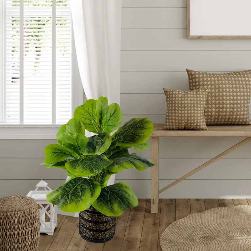 Primrue 24'' Faux Fiddle Leaf Fig Plant