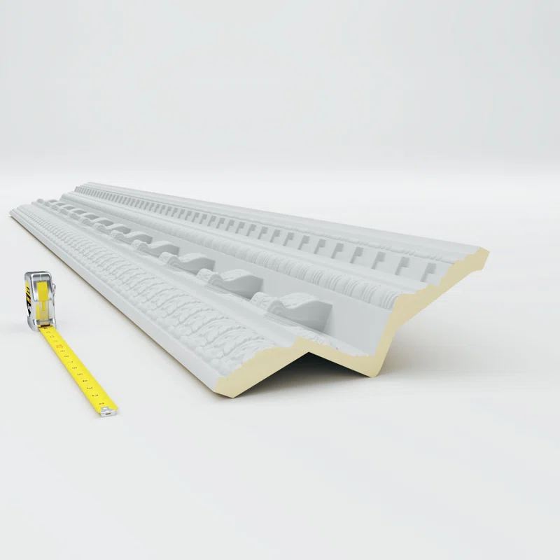 Ekena Millwork SAMPLE - Endurathane Granada Crown Moulding, 9 7/8"H x 9 3/4"P x 14"F x 12"L, Factory Primed