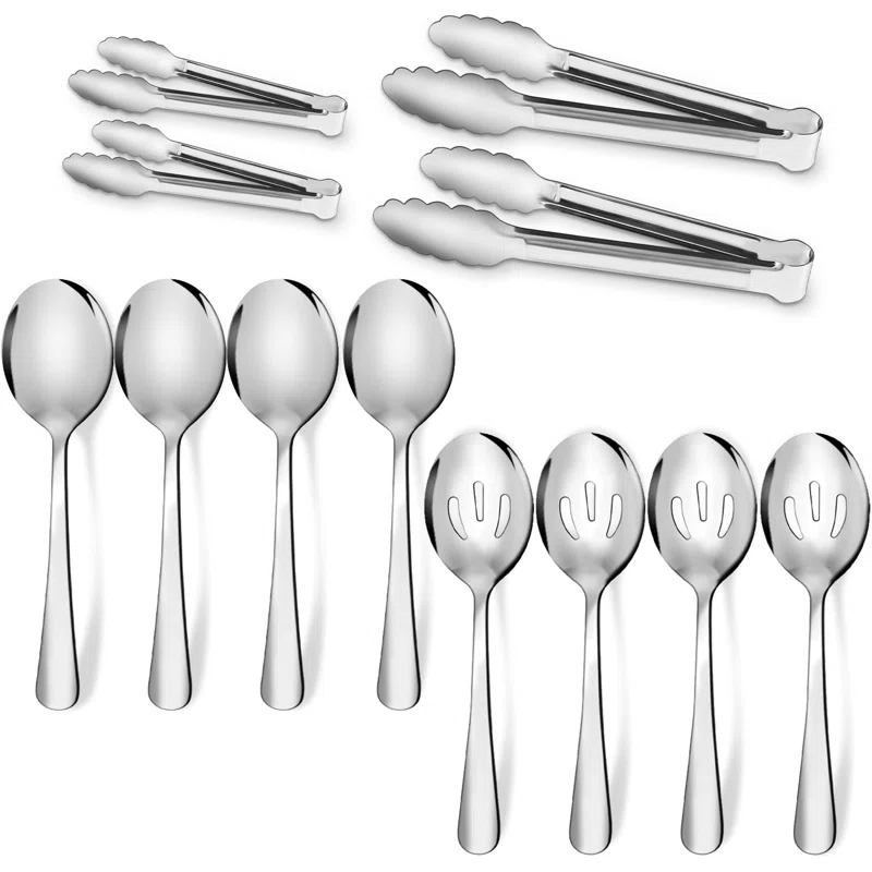 Stock Preferred 12-piece Stainless Steel Serving Utensil Set
