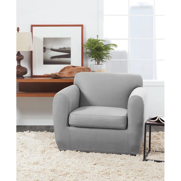 Sure Fit Box Cushion Armchair Slipcover