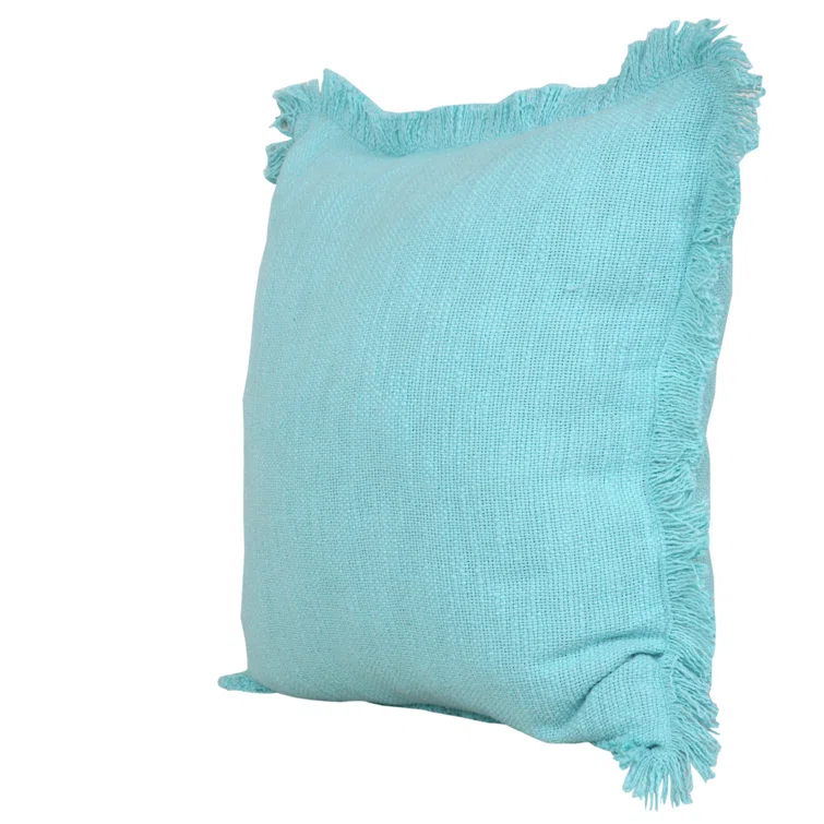 Rajani Home Jessei Fringed Cotton Throw Pillow