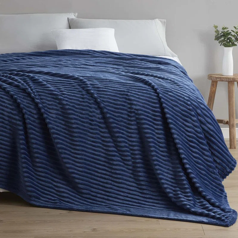 Nestl Nestl Cut Plush Cozy Throw Blanket - Fuzzy Warm Fleece Bed Blankets - Throws for Sofa, Bed, and Couch