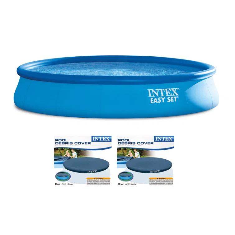 Intex Plastic Round Inflatable Pool 30'' H x 180'' W x 180'' L , with Pump Included