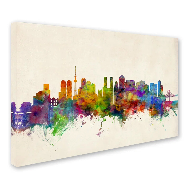 Trademark Fine Art " Tokyo Japan Skyline II " by Michael Tompsett