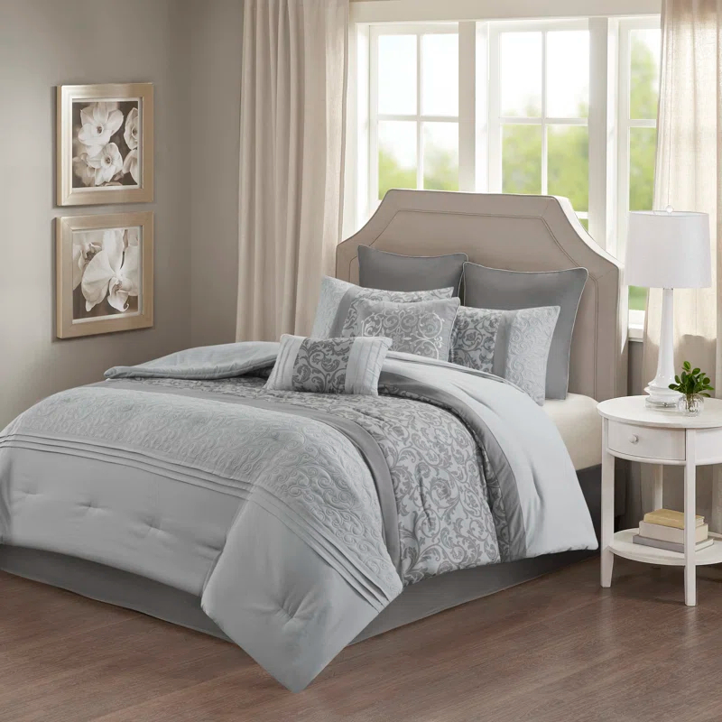 Ramsey Embroidered 8 Piece Comforter Set