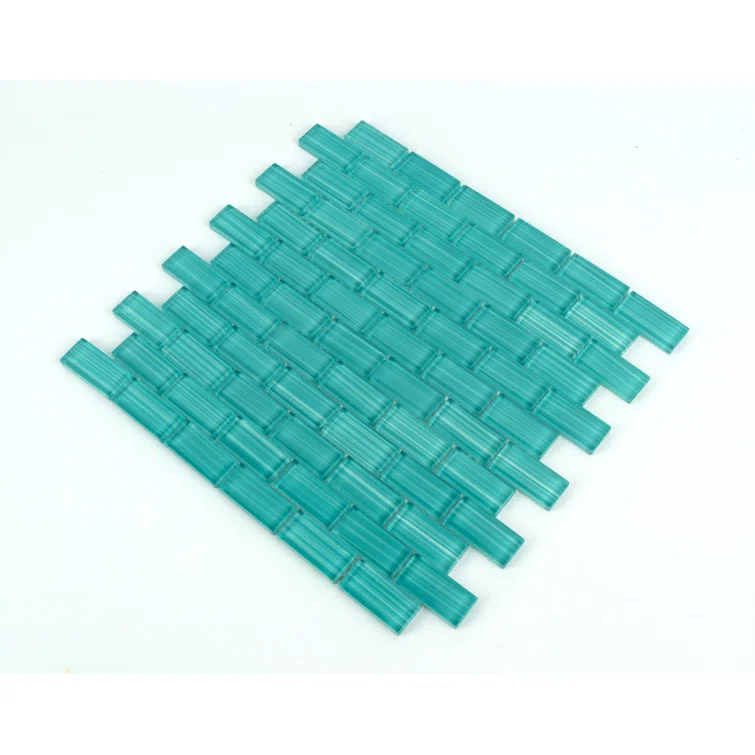 WS Tiles® Swimming Pool Series 1" x 2" Straight Edge Glass Mosaic Tile