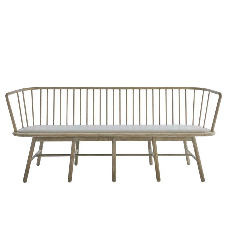 Marissa Bench, Gray Leather