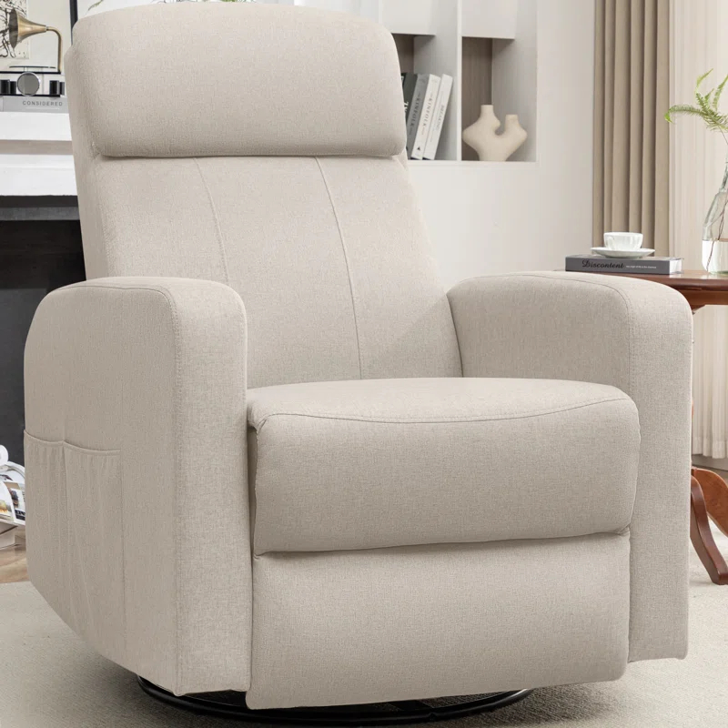Ebern Designs Power Swivel Recliner Chairs For Adults, Electric Rocking Chair, Glider Recliner Chair With Classified Side Pocket, Rocking Chairs Featuring Type-c And Usb Ports