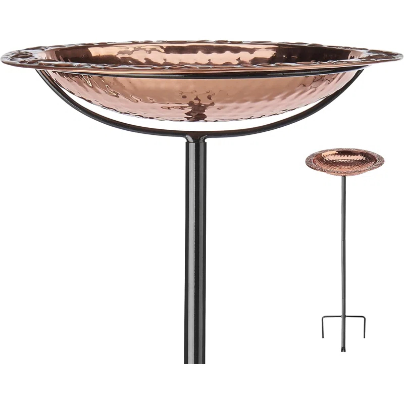 Fleur De Lis Living Heenan Copper Mosaic Birdbath