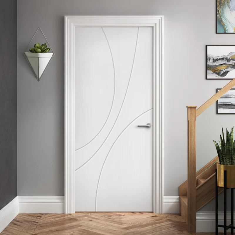 Calhome Hollow Paneled Painted Slab Door
