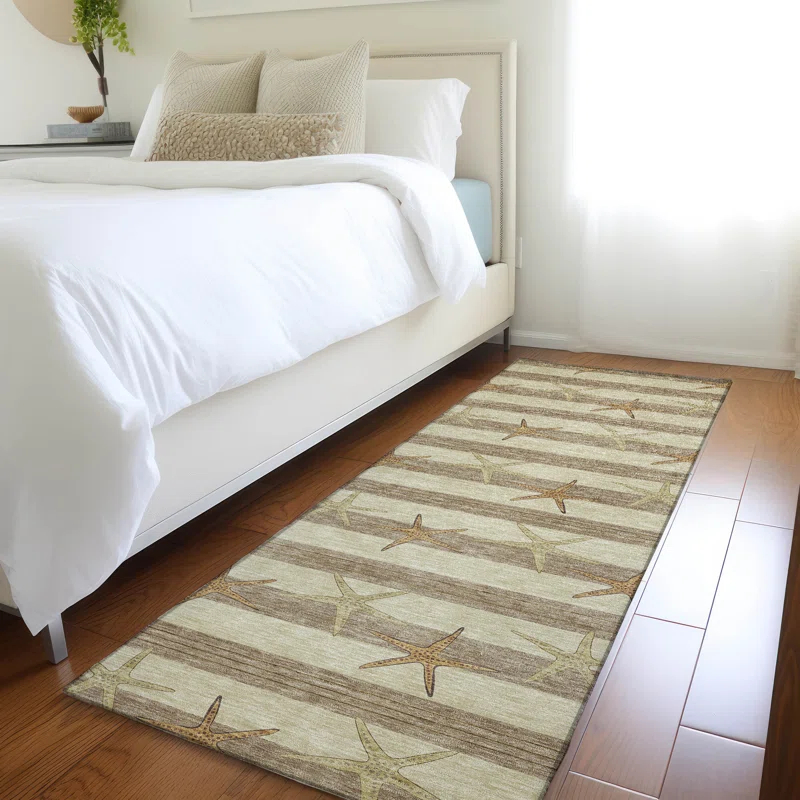 Premium Machine Washable Cerrito AMF191 Tan Rug