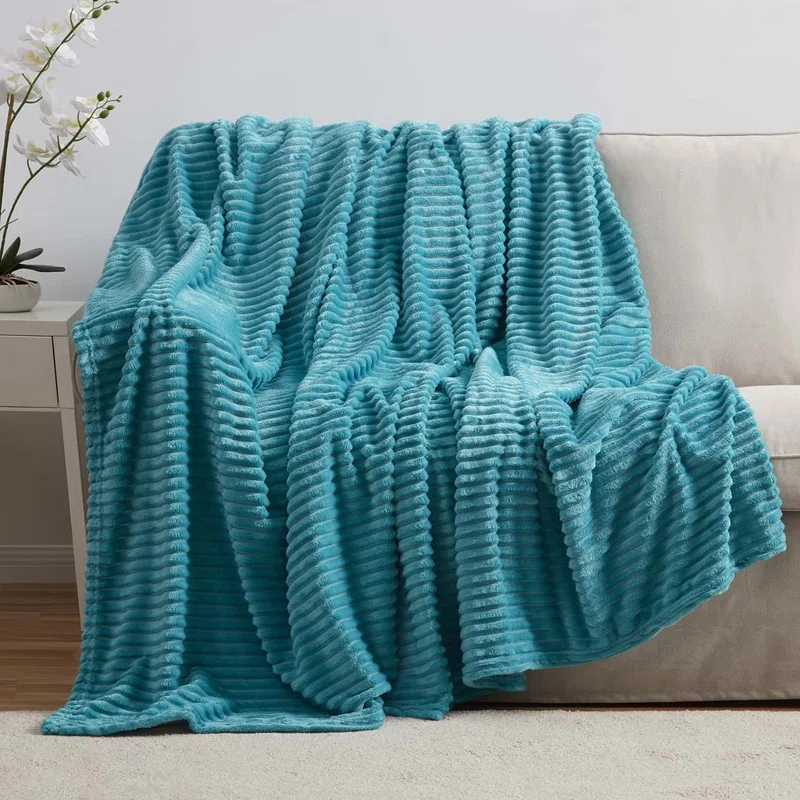 Nestl Nestl Cut Plush Cozy Throw Blanket - Fuzzy Warm Fleece Bed Blankets - Throws for Sofa, Bed, and Couch