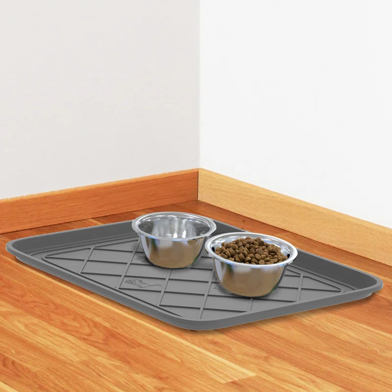 Stalwart All Weather Boot Tray – Water Resistant Plastic Utility Diamond Pattern Shoe Mat – Indoor or Outdoor Doormats for All Season Use by Stalwart (Set of 2)
