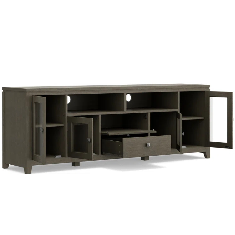 Simpli Home Cosmopolitan SOLID WOOD 72 inch Wide TV Media Stand For TVs up to 80 inches