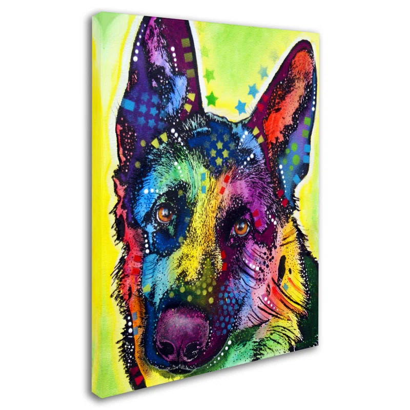 Trademark Fine Art " German Shepherd " by Dean Russo