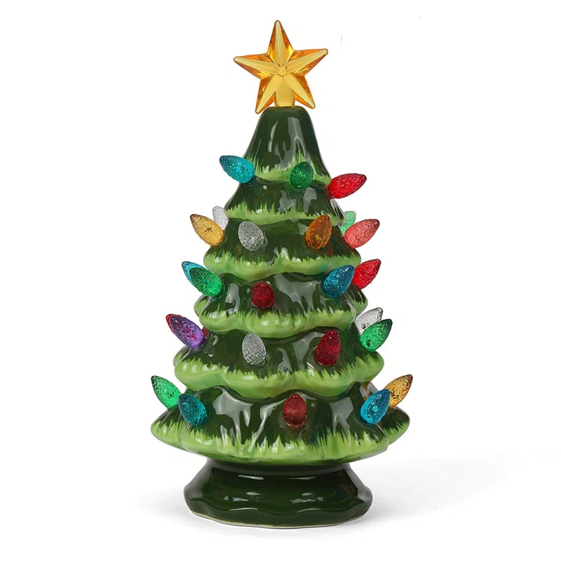 Ceramic Christmas Tree That Lights Ups-Inspired Vintage Christmas Tree-Indoor Christmas Decorations