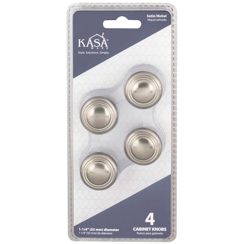 KasaWare 1 1/4" Diameter Mushroom Knob Multipack (Set of 4)